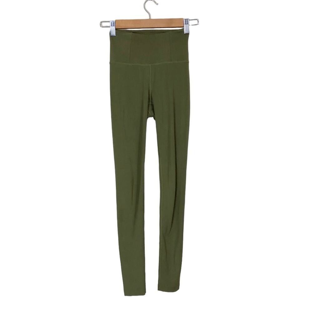 Girlfriend Collective Olive Khaki Army Green Ankle High RIse Leggings Size XXS